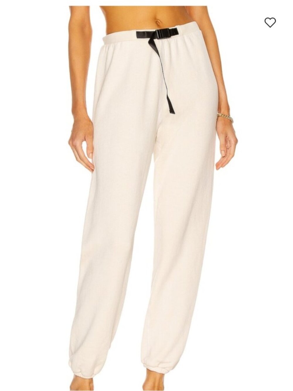 John Elliott Belted Vintage Fleece Sweatpants in Cloud - Medium